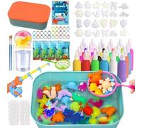 REDKNOT Magic Water Elf Kit de gel aqua 3D avec 24 couleurs et 24 formes, jouet à perles d'eau, kit créatif Magic Jelly pour garçons et filles