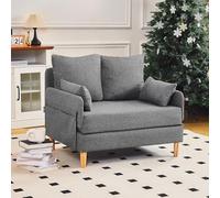 Redlife Convertible canapé lit 2 Places,Fauteuil Transformable en lit，canapé modulable avec 2 Coussins,Sofa Bed, chauffeuse 2 Places,Canapé-Lit Moderne à Dossier Divisé