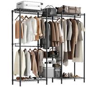 Redlife - Portant à vêtements d'angle de 190 cm pour placard, étagère portable en fil métallique avec 8 tiges, robuste, autonome, charge maximale de 295 kg