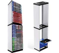 Redlution Game Disc Tower Stand, Vertical Stand CD Storage Holder, Game Disc Rack for PS5, Shelf Multifunctional Mount Game Handle Disc Storage Bracket