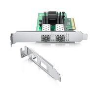 REDLUX Carte réseau PCI-e 10 Go (NIC) avec puce Intel 82599ES, double port SFP+, comparé à Intel X520-DA2, PCIE 2.0 X8, compatible Windows/Windows Server/Linux/Vmware Esxi