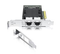 REDLUX Carte réseau PCI-e avec puce Intel X540, double ports RJ45 10 Go | Comparé à Intel X540-T2, prend en charge 100M/1G/10G, PCIE 2.0 x8, compatible avec Windows/Linux/VMware