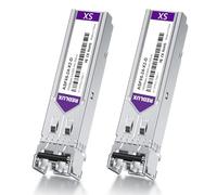 REDLUX Lot de 2 émetteurs-récepteurs 1G SX SFP, 850 nm MMF, double connecteur LC, jusqu'à 550 mètres, compatible avec Cisco, Meraki, Ubiquiti UniFi, Mikrotik, Fortinet, TP-Link, Netgear