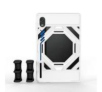 Redmagic Astra 2 Étui de protection en TPU avec coin airbag anti-chute, protecteur d'écran pour objectif, poignée de doigt pour manette, poignée à six doigts + étui blanc