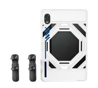 Redmagic Astra 2 Étui de protection en TPU avec coin airbag anti-chute, protection d'écran pour objectif, poignée de doigt pour manette, poignée à quatre doigts + étui blanc