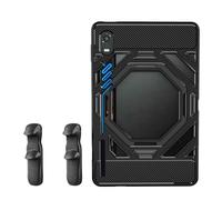 Redmagic Astra 2 Étui de protection en TPU avec coin airbag anti-chute, protection d'écran pour objectif, poignée de doigt pour manette, poignée à quatre doigts + étui noir