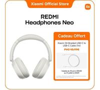 REDMI Headphones Neo - Casque audio supra-auriculaire sans fil Bluetooth - ANC adaptative 42 dB - 72h autonomie - Blanc