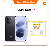 REDMI Note 17 - Smartphone - 4+128 Go - Batterie 7700 mAh - Noir