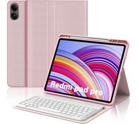 Redmi Pad Pro 12.1 Inch 2024 Keyboard Case for Redmi Pad Pro 12.1 Inch, French AZERTY Detachable Magnetic Bluetooth Keyboard for Xiaomi Redmi Pad Pro 12.1 Inch Tablet, Pink