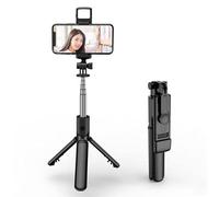 Redmi Perche à selfie à 360° 68 cm Trépied Bluetooth stable avec télécommande Bluetooth amovible Compatible avec iPhone 14 Pro Max/14 Plus/14/13/12/11, GoPro, Samsung, LG, Google Smartphones, Redmi