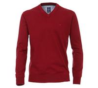 Redmond Pullover Coton col V Grande Taille Homme Bordeaux Grande Taille Homme Bordeaux
