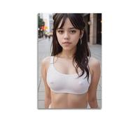 RedMush Poster de l'actrice Jenna Ortega (5) sur toile - Décoration murale pour salon, chambre à coucher - Style sans cadre - 50 x 75 cm