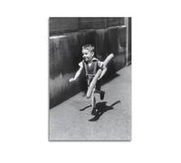 RedMush Poster vintage noir et blanc avec photographie de Robert Doisneau (38) - Poster sur toile - Décoration de chambre à coucher, bureau, chambre - Cadeau sans cadre - 30 x 45 cm