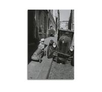 RedMush Poster vintage noir et blanc avec photographie de Robert Doisneau (4) - Poster sur toile - Décoration de chambre à coucher, bureau, chambre - Cadeau sans cadre - 30 x 45 cm
