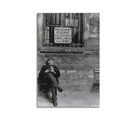 RedMush Poster vintage noir et blanc avec photographie de Robert Doisneau (45) - Impression sur toile - Décoration de chambre à coucher, bureau, chambre - Cadeau sans cadre (60 x 90 cm)