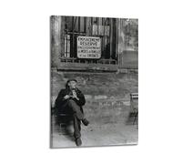 RedMush Poster vintage noir et blanc avec photographie de Robert Doisneau (45) - Poster sur toile - Décoration de chambre à coucher, bureau, chambre, cadeau - 50 x 75 cm