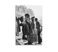 RedMush Poster vintage noir et blanc avec photographie de Robert Doisneau (7) - Impression sur toile - Décoration de chambre à coucher, bureau, chambre - Cadeau sans cadre - 40 x 60 cm