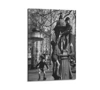 RedMush Poster vintage noir et blanc de Robert Doisneau (21) sur toile - Décoration murale pour salon, chambre à coucher - Style cadre - 50 x 75 cm