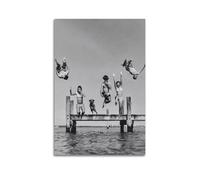 RedMush Poster vintage noir et blanc Robert Doisneau (18) sur toile - Décoration murale pour salon, chambre à coucher - Style sans cadre - 40 x 60 cm