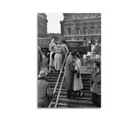 RedMush Poster vintage noir et blanc Robert Doisneau (23) sur toile - Décoration murale pour salon, chambre à coucher - Style sans cadre - 30 x 45 cm