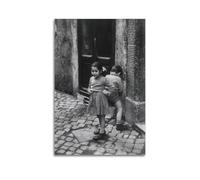 RedMush Poster vintage noir et blanc Robert Doisneau (32) sur toile - Décoration murale pour salon, chambre à coucher - Style sans cadre - 30 x 45 cm