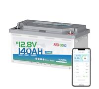 Redodo 12V 140Ah H190 Bluetooth Batterie Lithium,Batterie LiFePO4 avec Protection Low-Temp,BMS Smart 150A,15000 Cycles Profondes Parfait pour Sièges de Camping-Cars de Hauteur 189MM Caravane Fourgon
