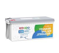 Redodo 12V 280Ah(1 Pack) LiFePO4 Batterie avec Low-Temp Protection 3584Wh Batterie Lithium Intégré 200A BMS Parfait pour Systèmes Solaires Bateaux Stockage d'Energie à la Maison Camping-Cars