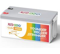 Redodo 12V 300Ah Batterie BMS 200A Lithium LiFePO4 Batterie Puissance de Sortie Max. 2560W Parfaite Pour Systèmes Solaires Domestiques Hors Réseau Véhicules Récréatifs