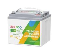 Redodo 12V 50Ah Pro Batterie LiFepo4 640Wh Batterie Lithium pour Alimenter Divers Appareils 4000+ Cycles Profonds et Durée de Vie 10 Ans pour Trolling Motor Systèmes Solaires Camping Pêche
