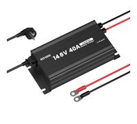 Redodo 14,6V 40A Chargeur 12V Chargeur de LiFePO4 Batterie AC-DC Chargeur Lithium Smart avec Prise Anderson Affichage LED Spécialement pour Batterie Lithium à Décharge Profonde de Boot, WoMo