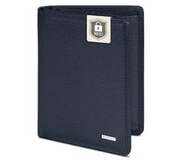 Redolz Leather Essentials HF Porte-monnaie en cuir RFID 9,5 cm dépliable bleu