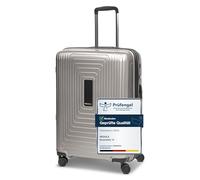 REDOLZ Article standard Essentials 14, gris café métallisé, Trolley M+ (66 cm) erweiterbar, Valise rigide avec roulettes pivotantes