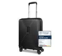 REDOLZ Article standard Essentials 14, Noir métallisé, Kabinen Trolley (55 cm), Valise rigide avec roulettes pivotantes
