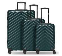 REDOLZ Article standard Essentials 18, Vert métallisé brillant, Kofferset (3-teilig) erweiterbar, Lot de 3 valises rigides avec roulettes pivotantes