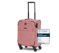 REDOLZ Cabin Valise Cabine à Coque Souple | Trolley léger à 4 roulettes Doubles pour Femmes & Hommes 37 x 23 x 55 cm (Essentials 12)
