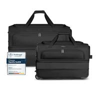 REDOLZ Duffle Essentials Wheeled Duffle Set L Exp. + M Exp. Black