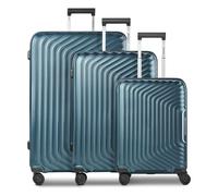 Redolz Essentials 01 4 roues Set de valises 3 pièces avec soufflet d'extension bleu