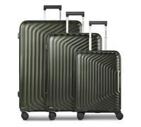 Redolz Essentials 01 4 roues Set de valises 3 pièces avec soufflet d'extension olive