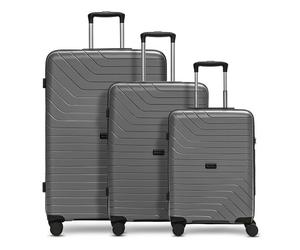 Redolz Essentials 05 3-SET 4 roues Set de valises 3 pièces gris