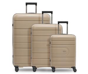 Redolz Essentials 11 3-SET 4 roulettes Set de valises 3 pièces beige