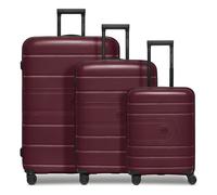 Redolz Essentials 11 4 roues Set de valises 3 pièces avec soufflet d'extension rouge