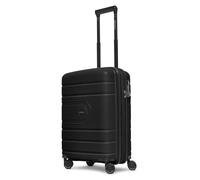 REDOLZ Essentials 11 + BC, Noir , Koffer S+ (55 cm) erweiterbar, Valise rigide avec roulettes pivotantes