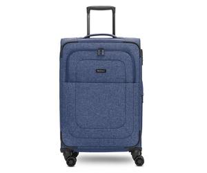 Redolz Essentials 12 MEDIUM - Valise cabine à 4 roues de 67 cm avec soufflet d'extension bleu