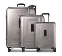 Redolz Essentials 14 4 roues Set de valises 3 pièces avec soufflet d'extension gris