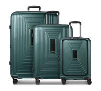 Redolz Essentials 14 4 roues Set de valises 3 pièces avec soufflet d'extension vert
