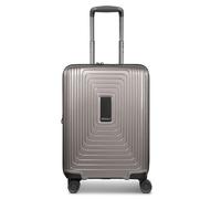 REDOLZ Article standard Essentials 14, gris café métallisé, Kabinen Trolley+ (55 cm) erweiterbar, Valise rigide avec roulettes pivotantes