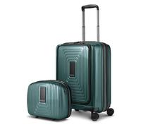 Redolz Essentials 14 Set de valises 2 pcs. trolley cabine avec soufflet extensible + beautycase vert