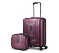 Redolz Essentials 14 Set de valises 2 pcs. trolley cabine avec soufflet extensible & Beautycase rouge