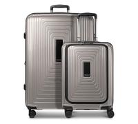 Redolz Essentials 14 Set de valises à 4 roulettes 2 pcs. compartiment pour ordinateur portable avec soufflet d'extension gris