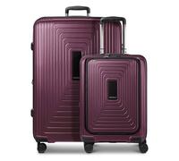 Redolz Essentials 14 Set de valises à 4 roulettes 2 pcs. compartiment pour ordinateur portable avec soufflet d'extension rouge